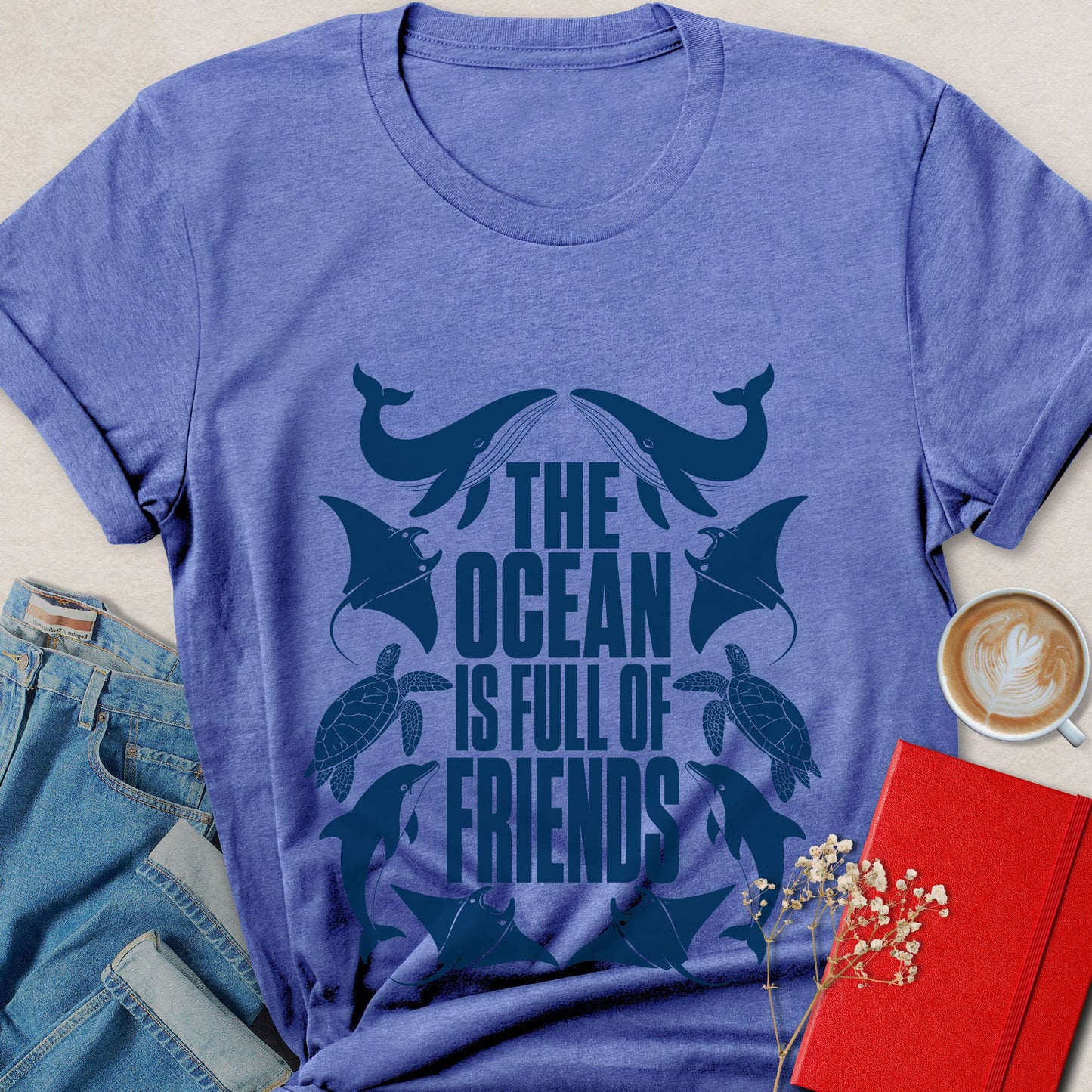 The Ocean Is Full of Friends Vegan T-Shirt
