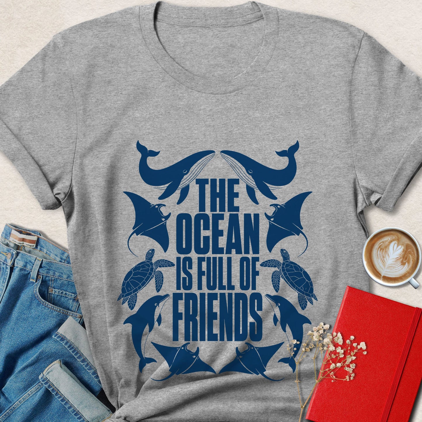 The Ocean Is Full of Friends Vegan T-Shirt