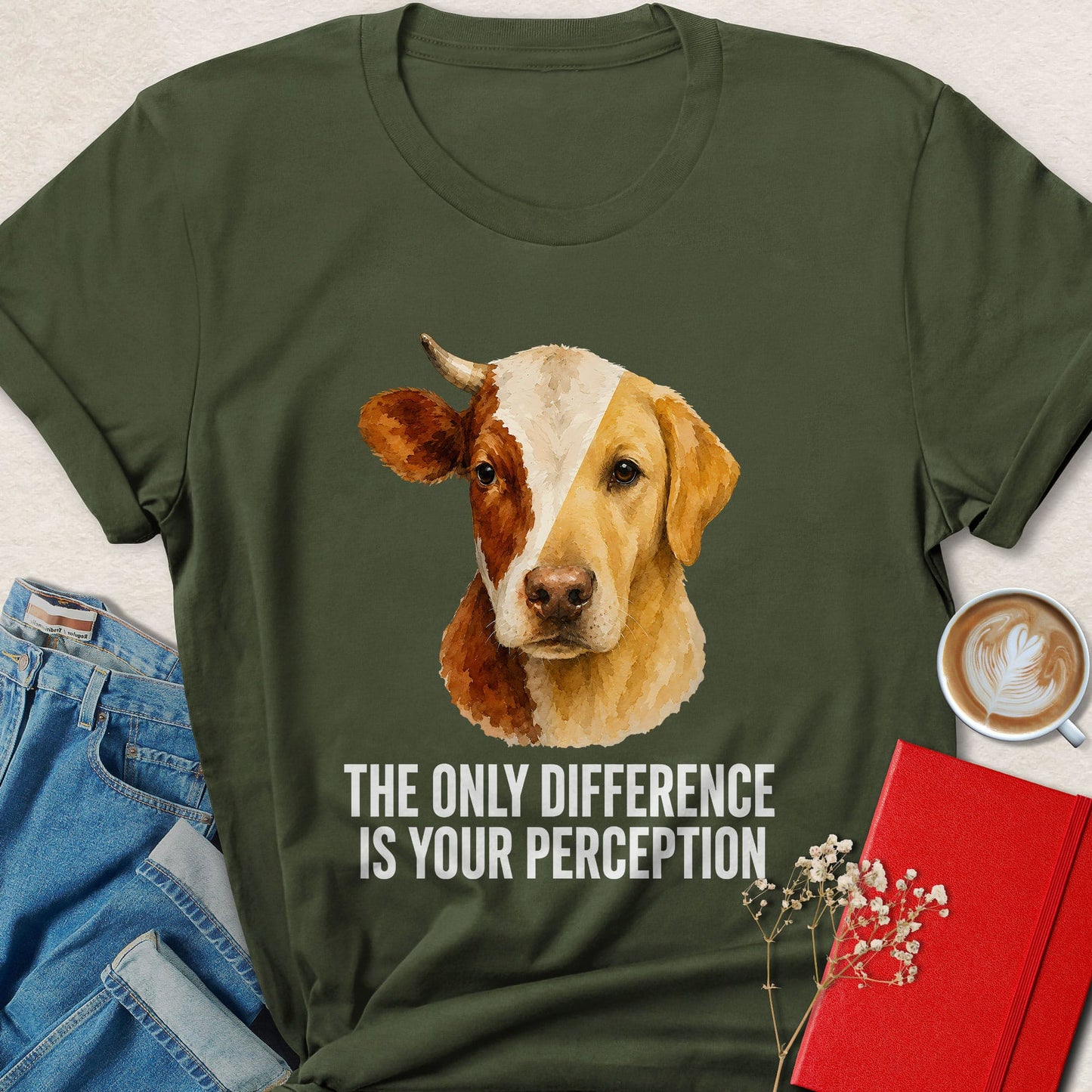 The Only Difference Is Your Perception Animal Rights Shirt