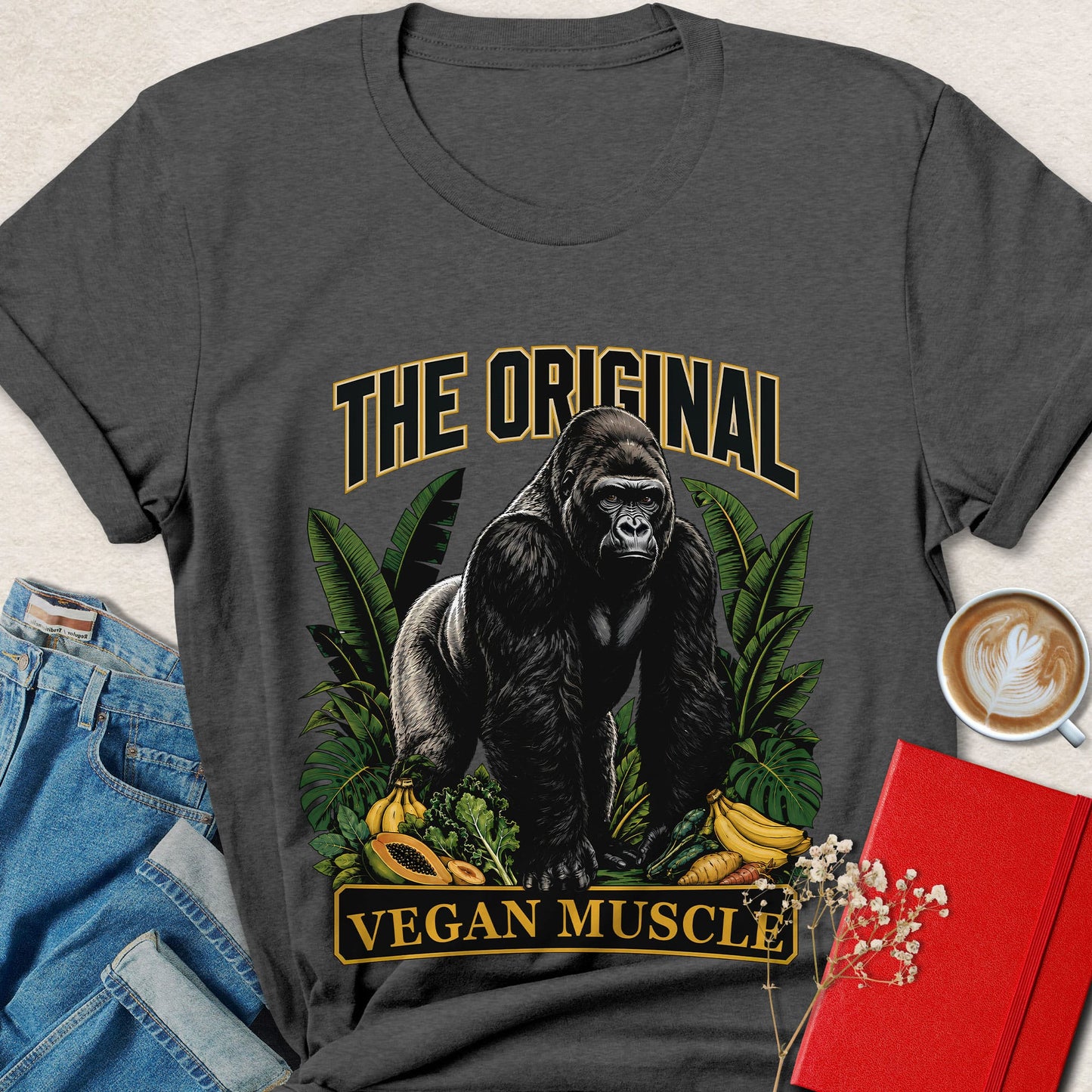 The Original Vegan Muscle Gorilla Vegan Fitness T-Shirt