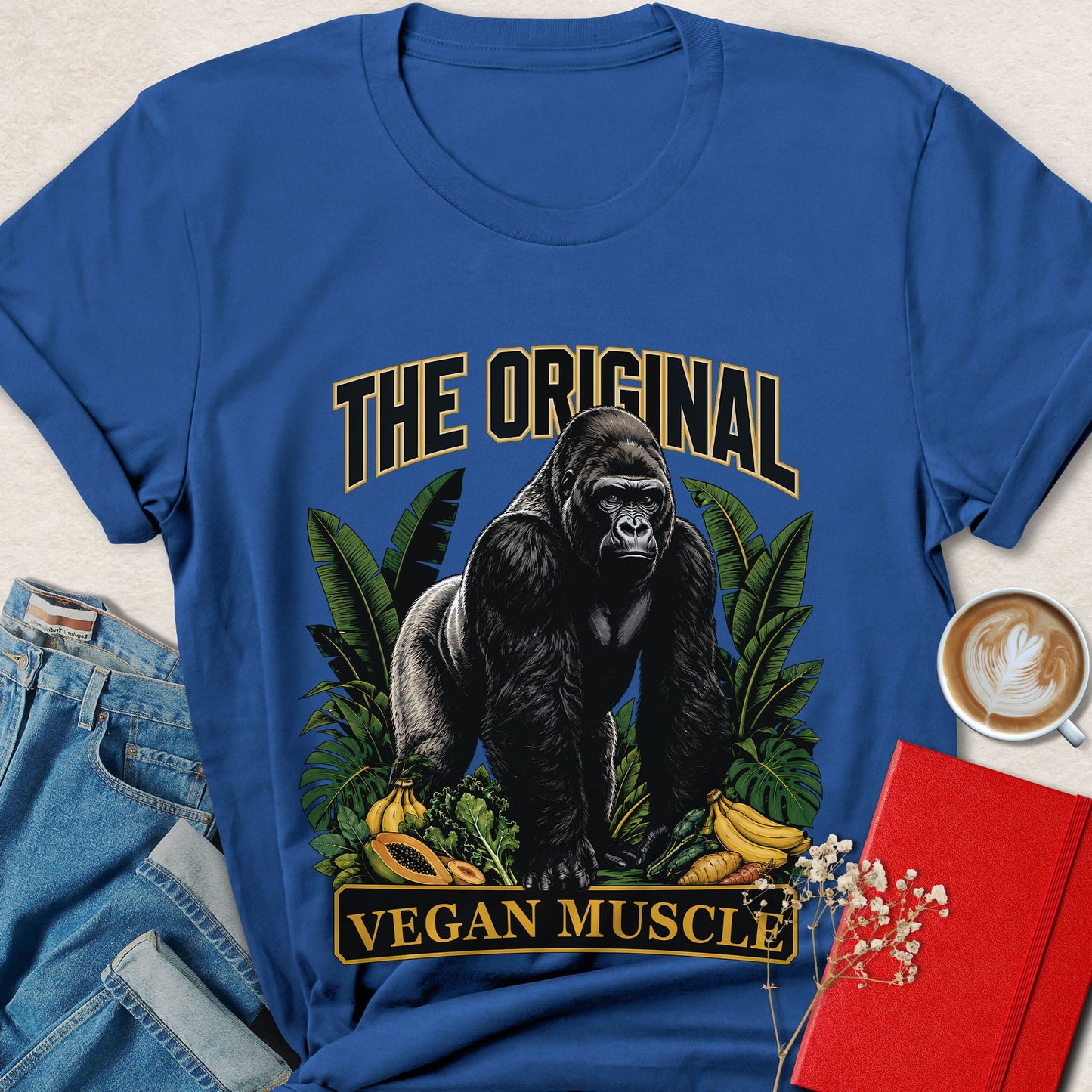 The Original Vegan Muscle Gorilla Vegan Fitness T-Shirt