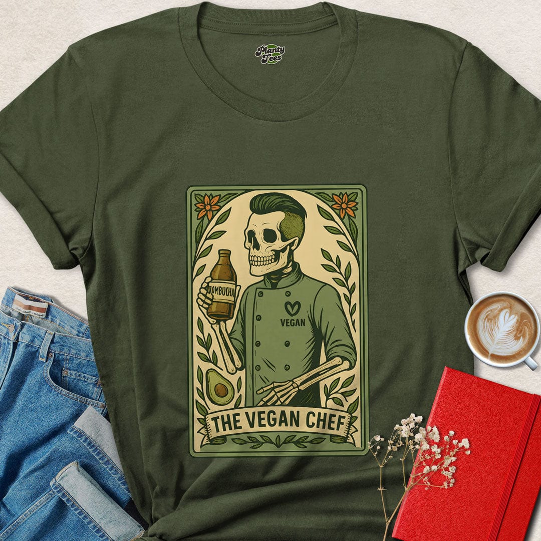 The Vegan Chef Skeleton #2 T-Shirt