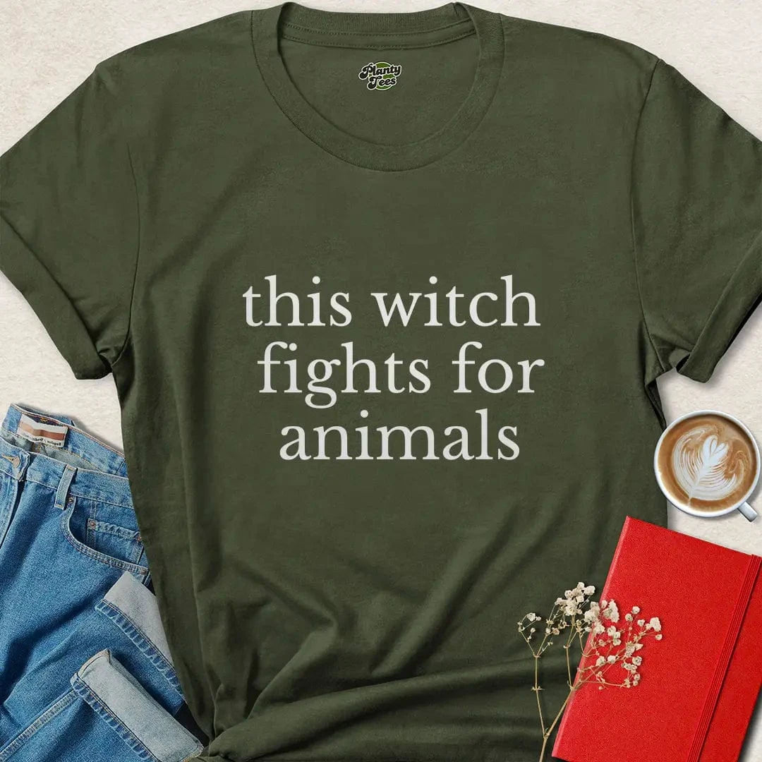 This Witch Fights for Animals Shirt – Vegan Magic Statement Tee