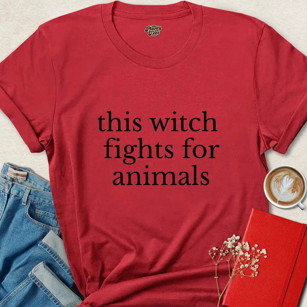 This Witch Fights for Animals Shirt – Vegan Magic Statement Tee