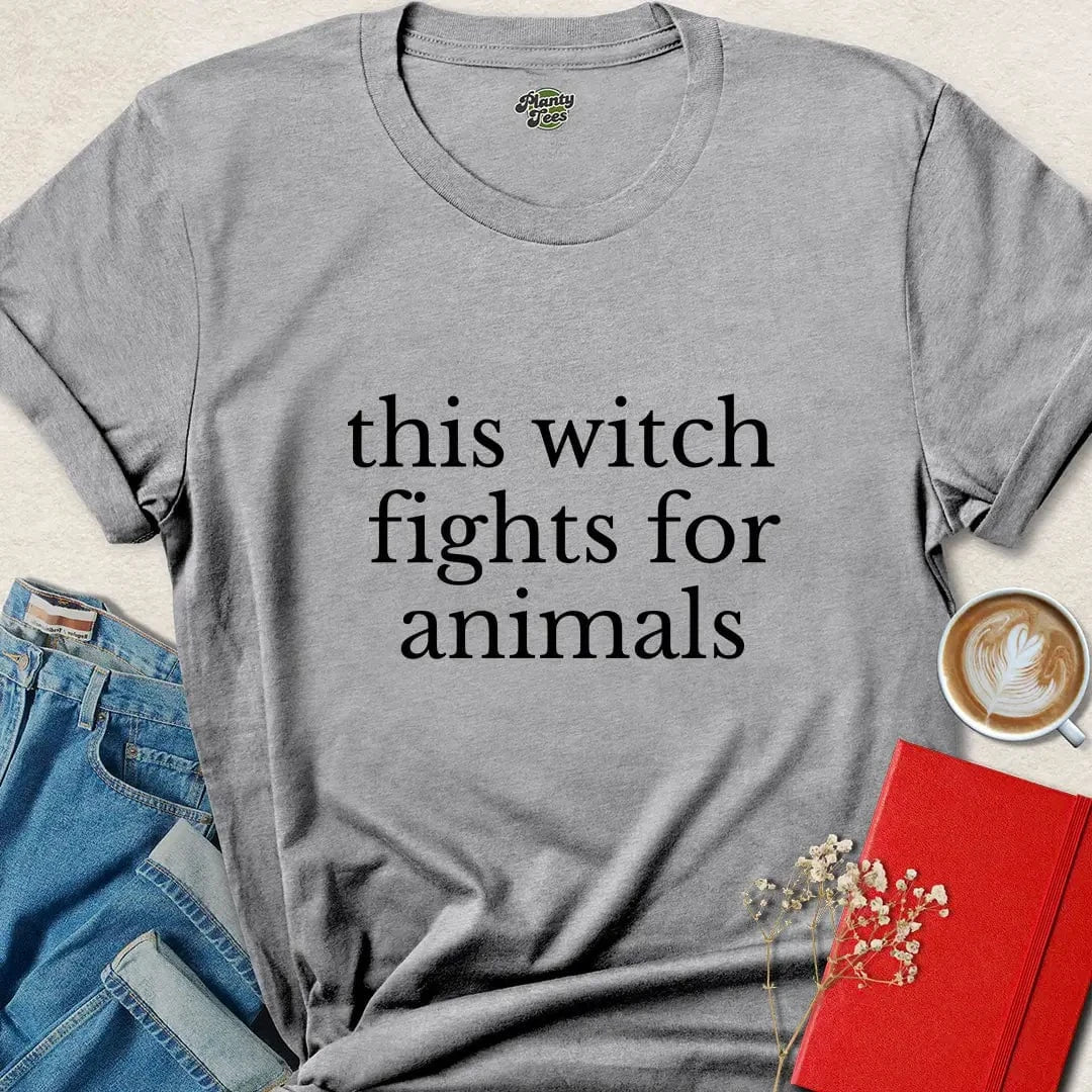 This Witch Fights for Animals Shirt – Vegan Magic Statement Tee