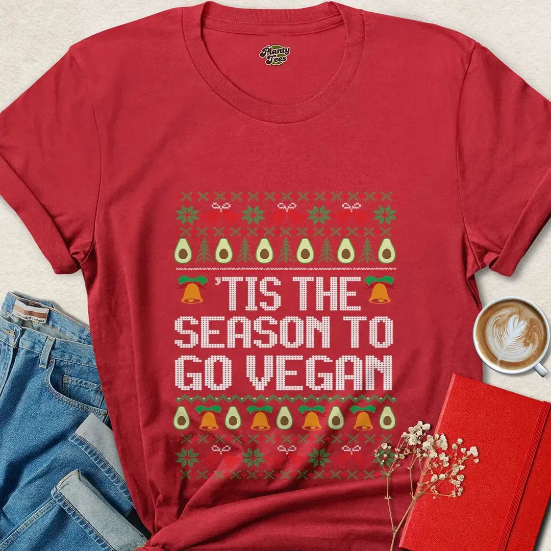 Tis the Season to Go Vegan Shirt – Funny Plant-Based Holiday Tee