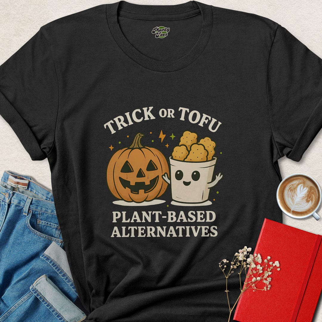 Trick or Tofu Halloween Vegan T-Shirt