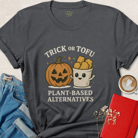 Trick or Tofu Halloween Vegan T-Shirt