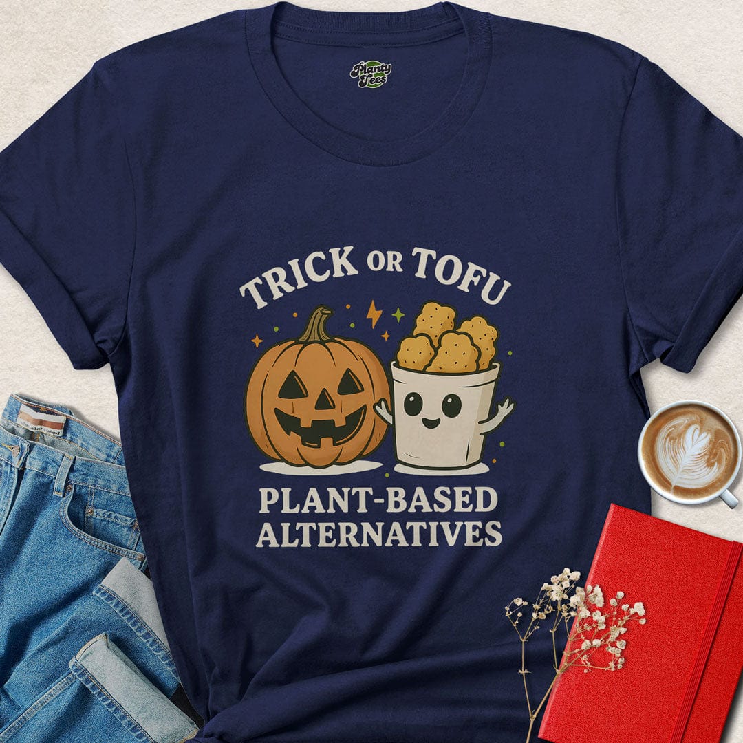 Trick or Tofu Halloween Vegan T-Shirt