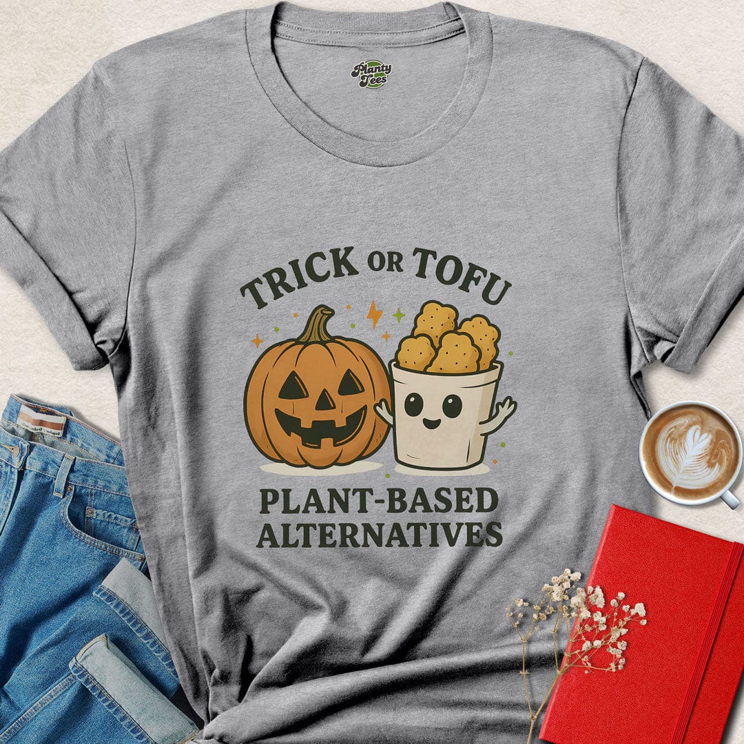 Trick or Tofu Halloween Vegan T-Shirt