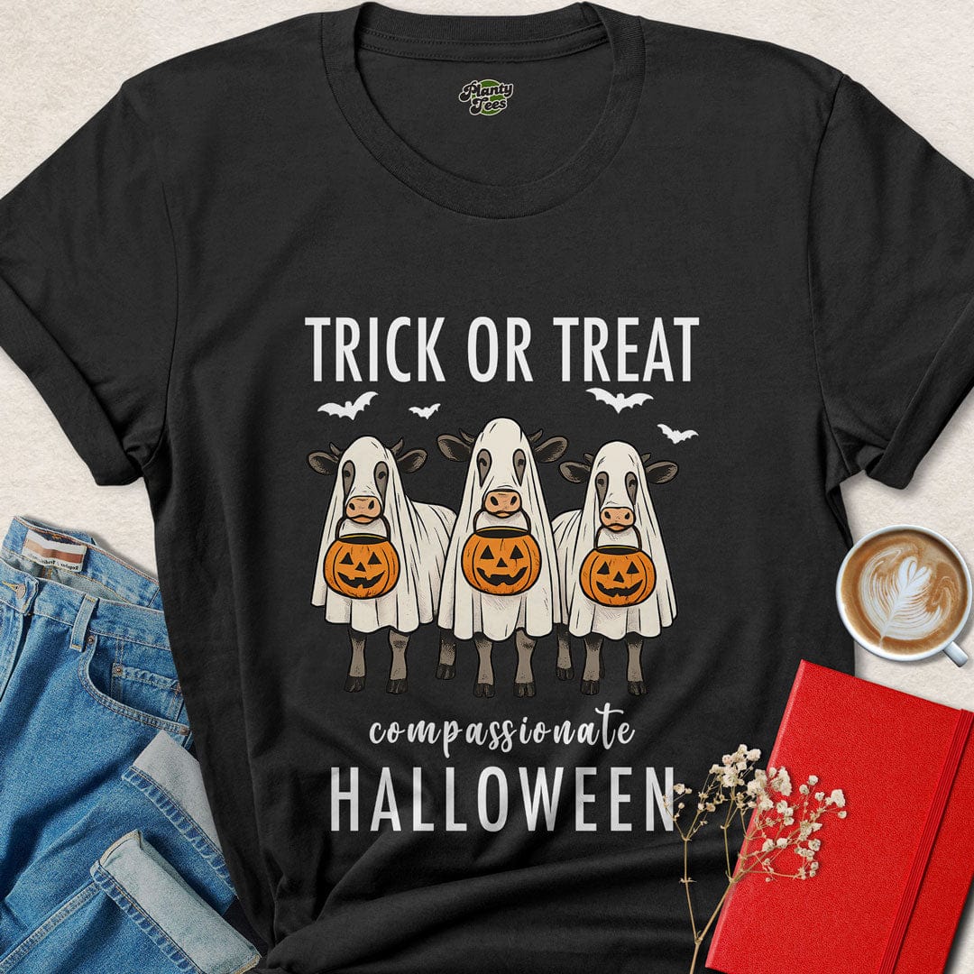 Trick or Treat Compassionate Halloween Vegan T-Shirt