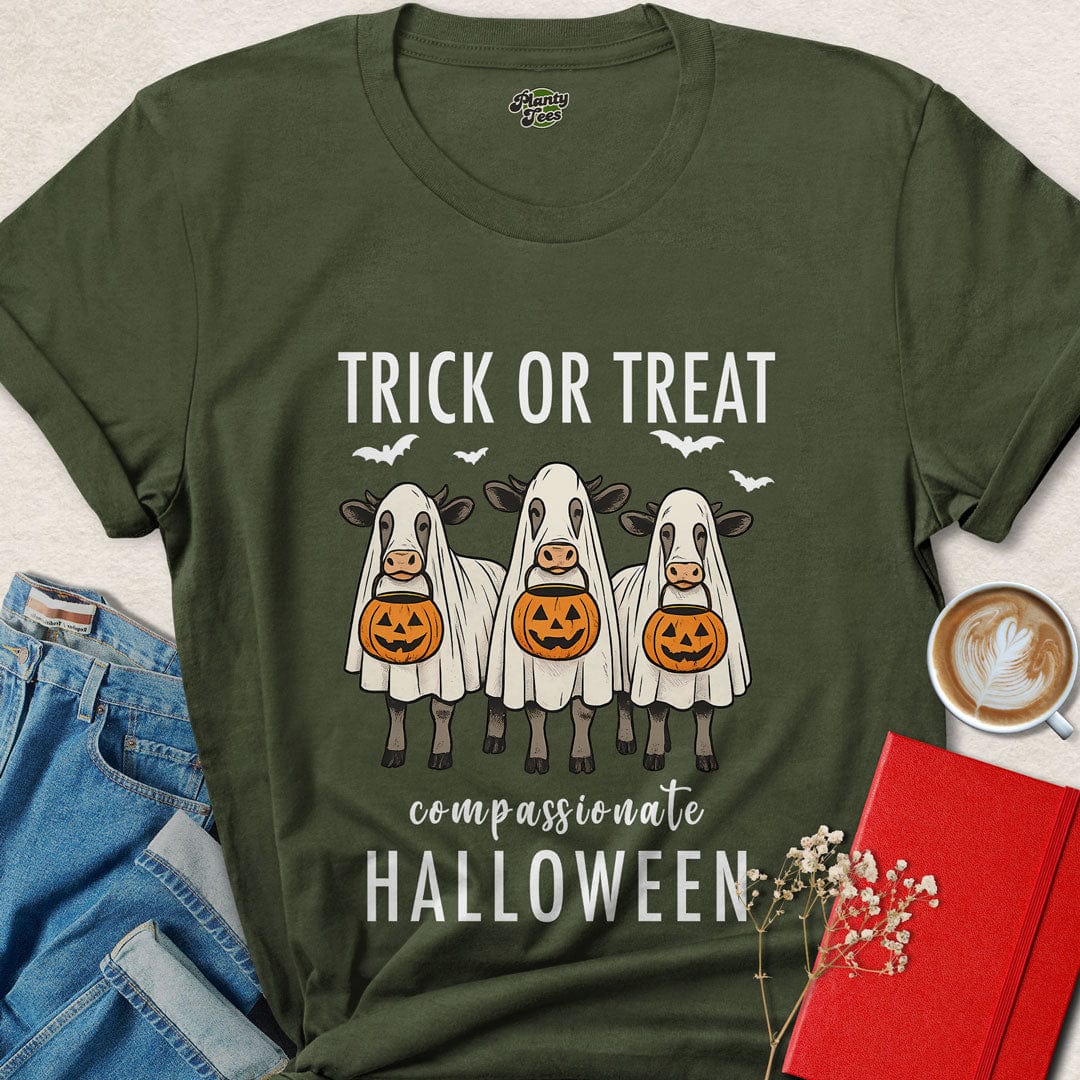 Trick or Treat Compassionate Halloween Vegan T-Shirt