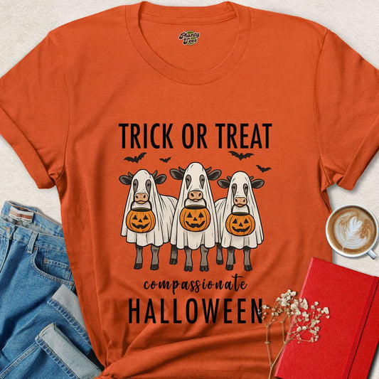 Trick or Treat Compassionate Halloween Vegan T-Shirt