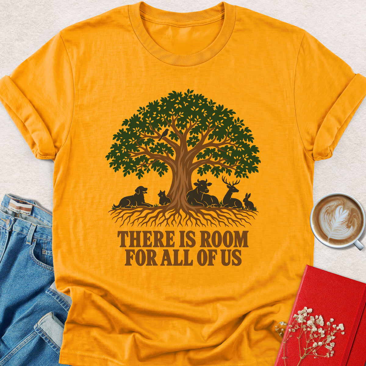 There Is Room for All of Us Animal Tree T-Shirt