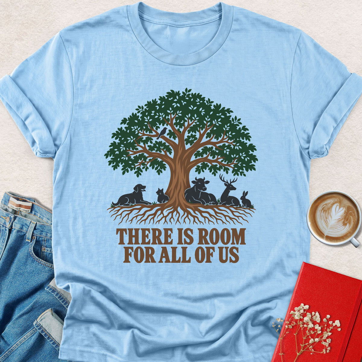 There Is Room for All of Us Animal Tree T-Shirt
