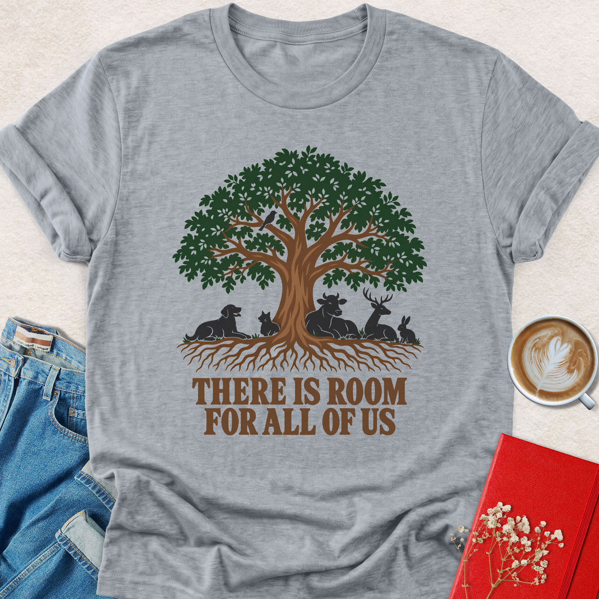 There Is Room for All of Us Animal Tree T-Shirt