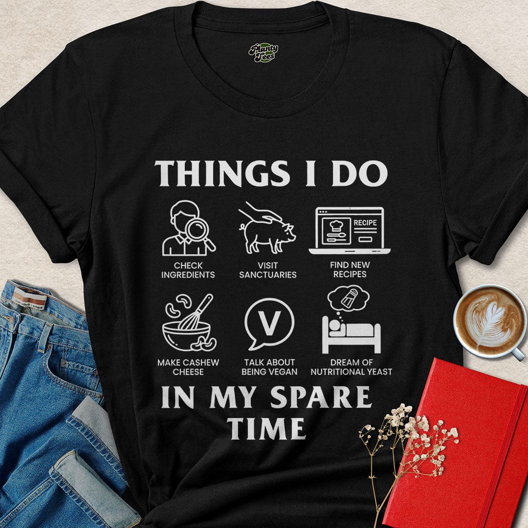 Things I Do Vegan Tee – Funny Plant-Based Lifestyle Shirt