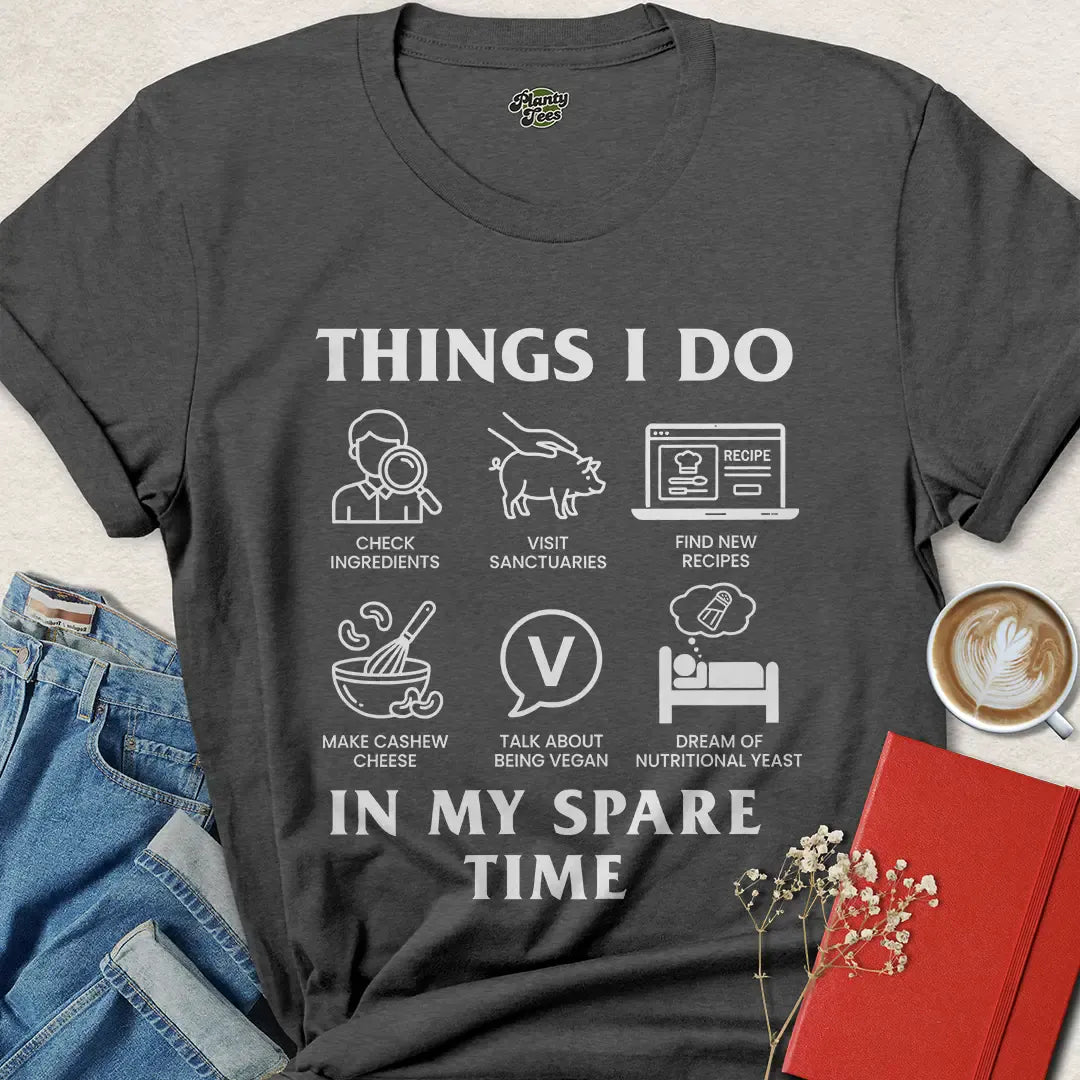 Things I Do Vegan Tee – Funny Plant-Based Lifestyle Shirt