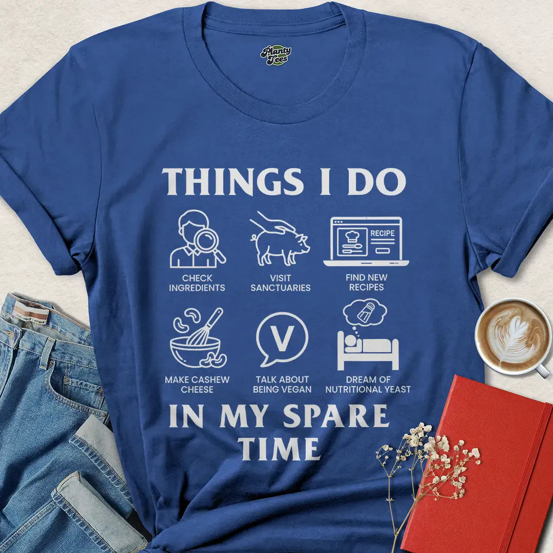 Things I Do Vegan Tee – Funny Plant-Based Lifestyle Shirt