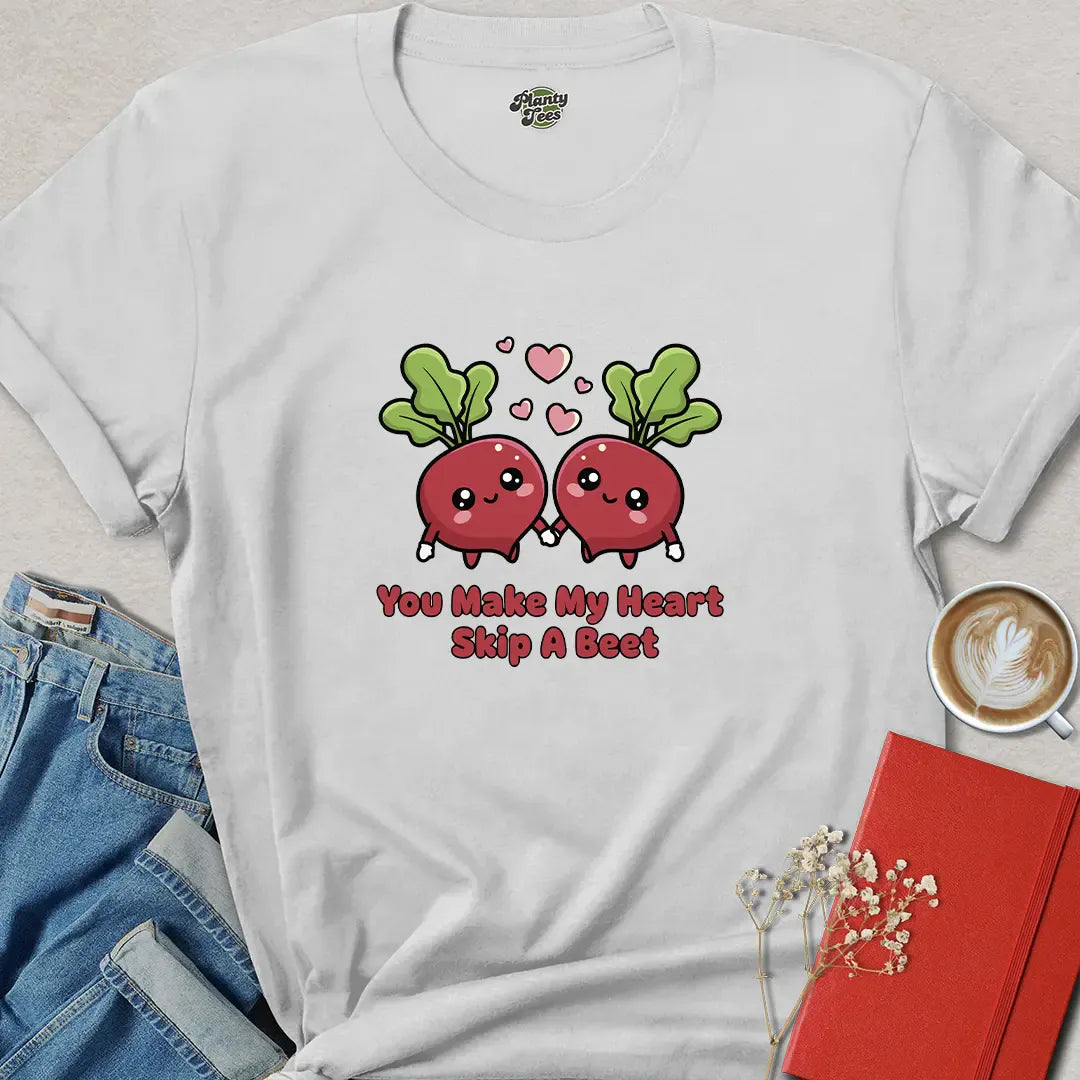 You Make My Heart Skip a Beet – Cute Vegan Valentine Tee
