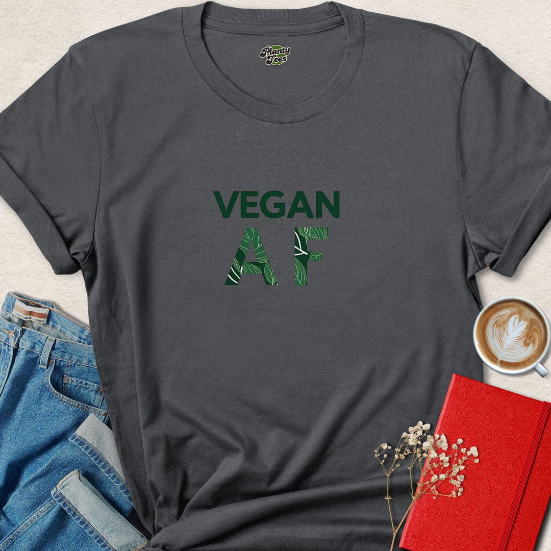 Vegan AF with Leafy Design T-Shirt