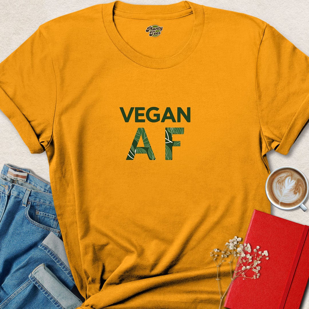 Vegan AF with Leafy Design T-Shirt