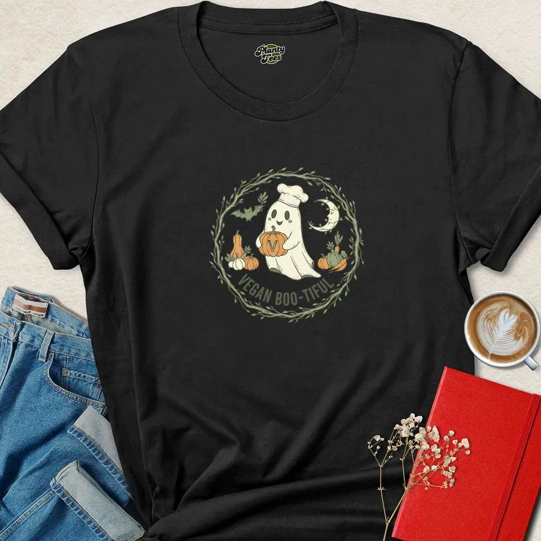 Vegan Halloween Shirt – Funny Ghost Tee for Plant-Based Fans