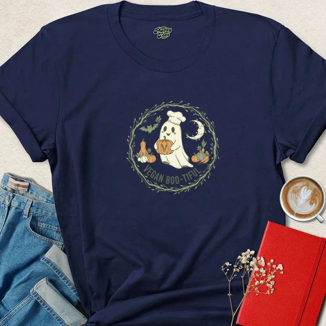 Vegan Halloween Shirt – Funny Ghost Tee for Plant-Based Fans