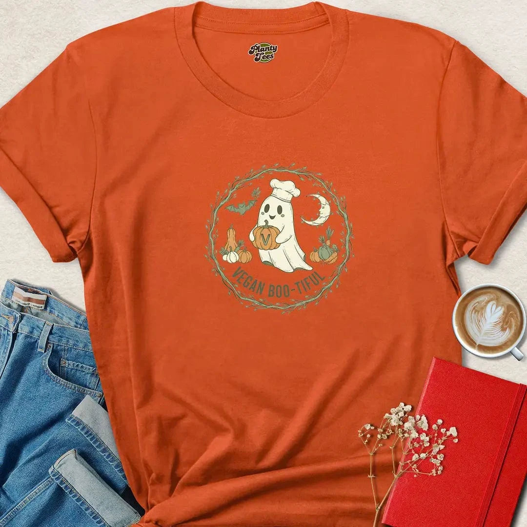 Vegan Halloween Shirt – Funny Ghost Tee for Plant-Based Fans