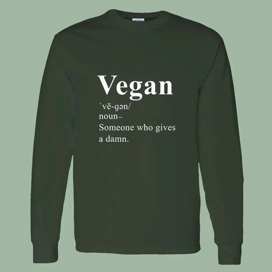 Vegan Definition Long Sleeve Tee – Bold Statement for Changemakers