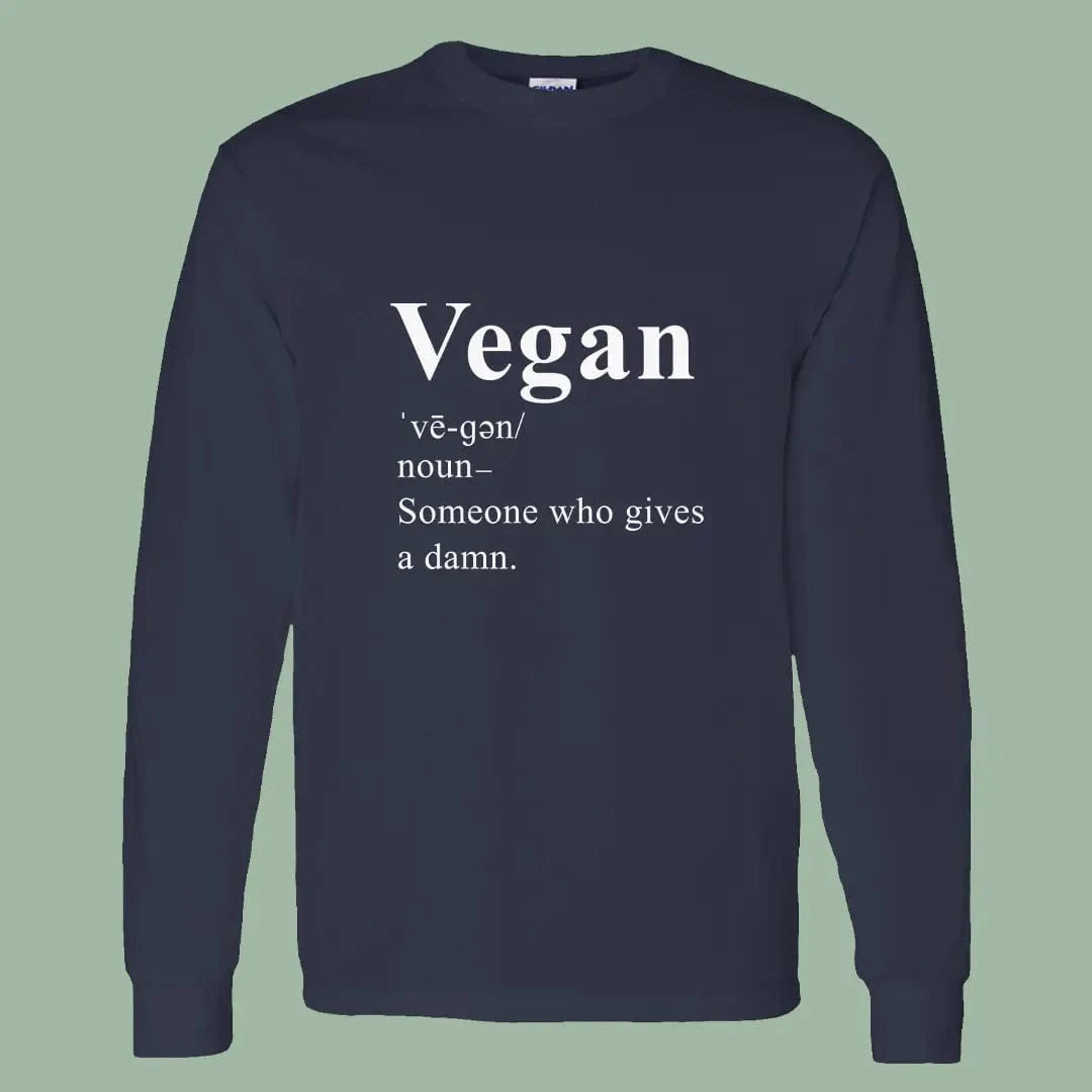 Vegan Definition Long Sleeve Tee – Bold Statement for Changemakers
