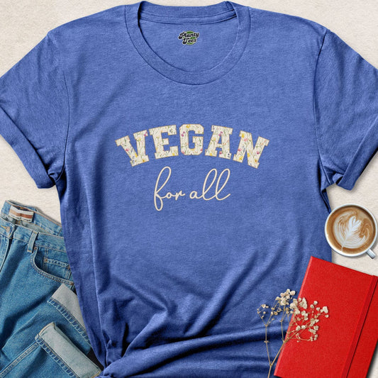 Vegan For All Floral T-Shirt