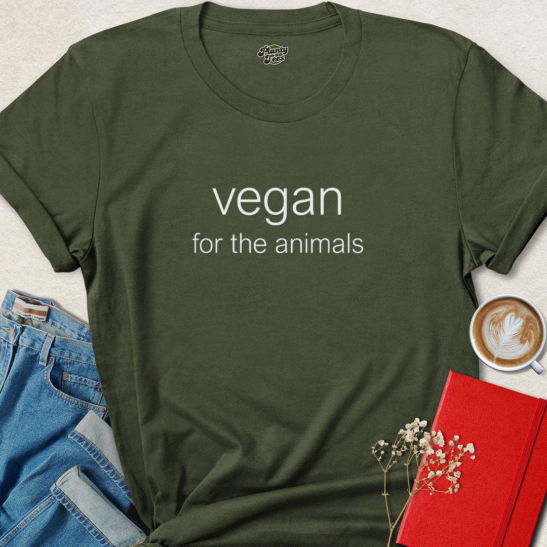Vegan for the Animals Shirt – Minimalist Ethical Tee for Compassionate Living