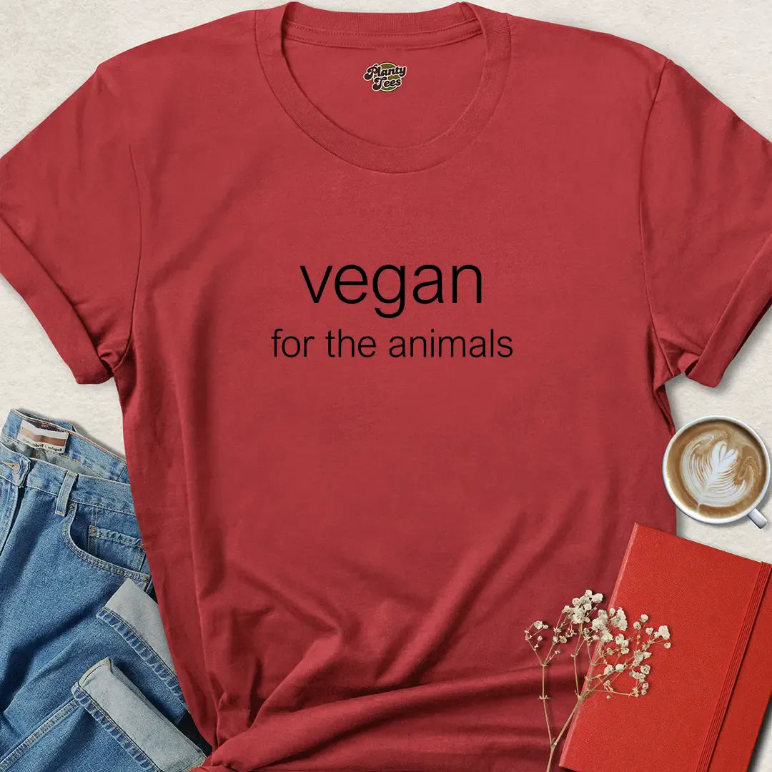 Vegan for the Animals Shirt – Minimalist Ethical Tee for Compassionate Living
