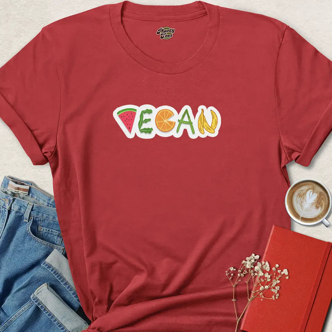 Vegan Fruit Design Plant Based T-Shirt