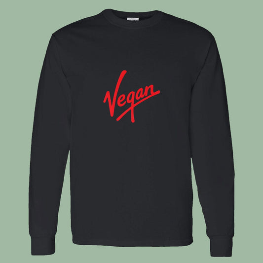 Vegan Logo Long Sleeve Shirt – Bold Plant-Based Lifestyle Tee