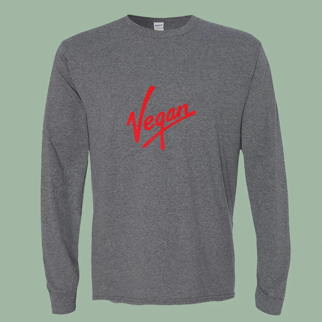 Vegan Logo Long Sleeve Shirt – Bold Plant-Based Lifestyle Tee