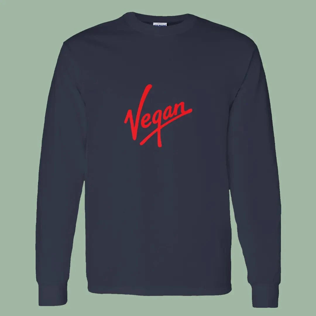 Vegan Logo Long Sleeve Shirt – Bold Plant-Based Lifestyle Tee
