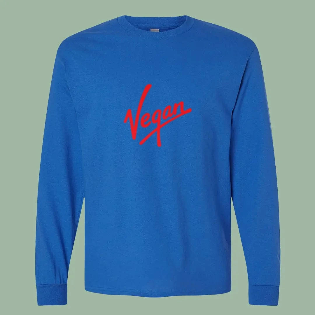 Vegan Logo Long Sleeve Shirt – Bold Plant-Based Lifestyle Tee