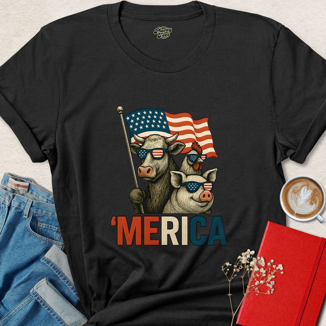 Vegan 'Merica 4th Of July T-Shirt
