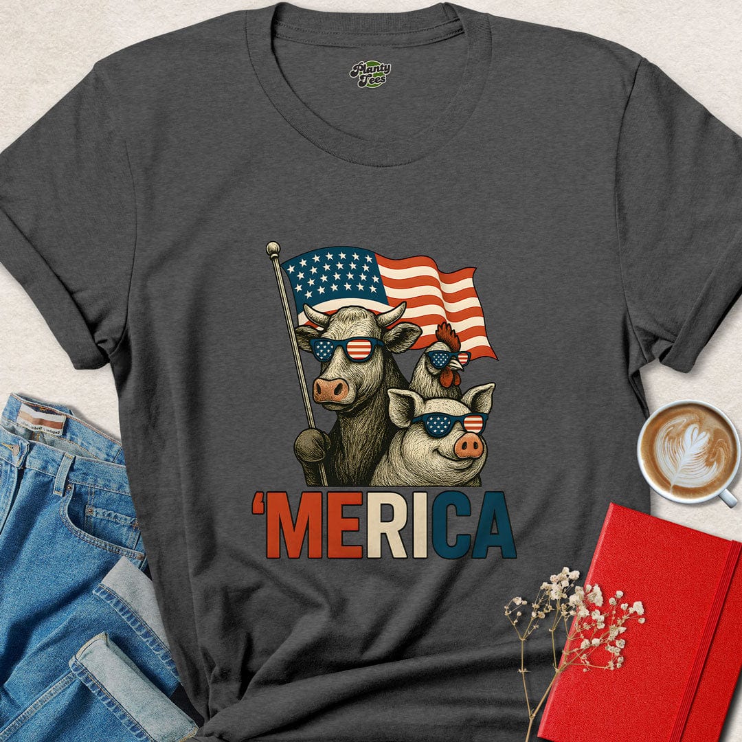 Vegan 'Merica 4th Of July T-Shirt