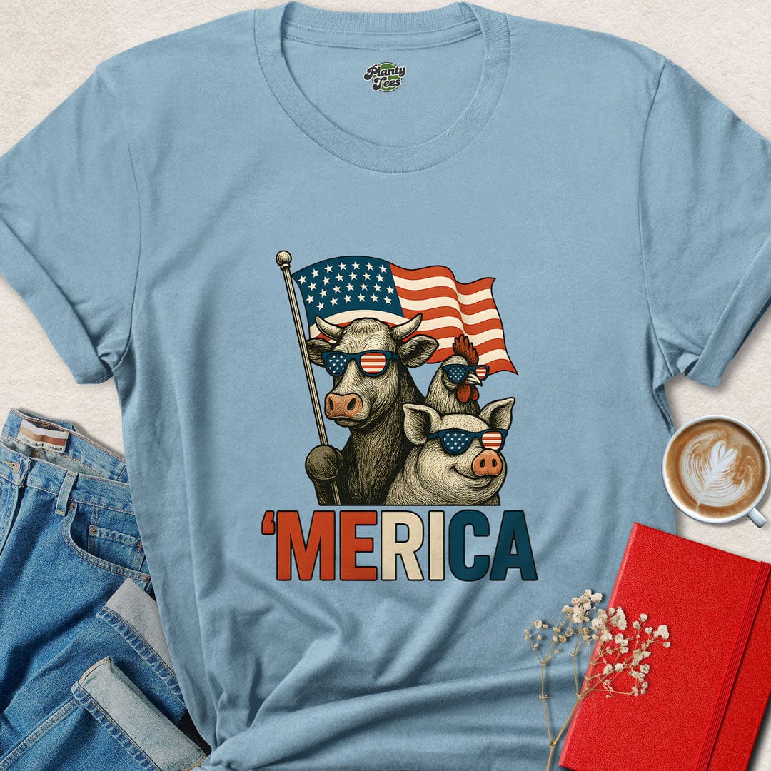 Vegan 'Merica 4th Of July T-Shirt