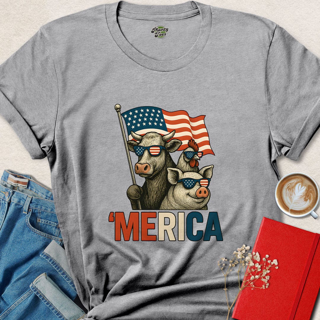 Vegan 'Merica 4th Of July T-Shirt
