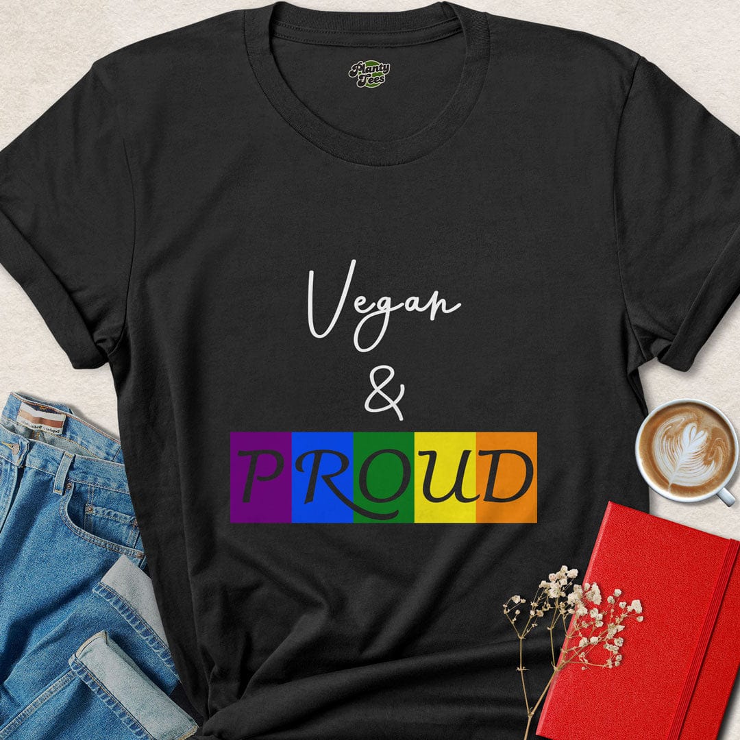 Vegan & Proud Rainbow T-Shirt
