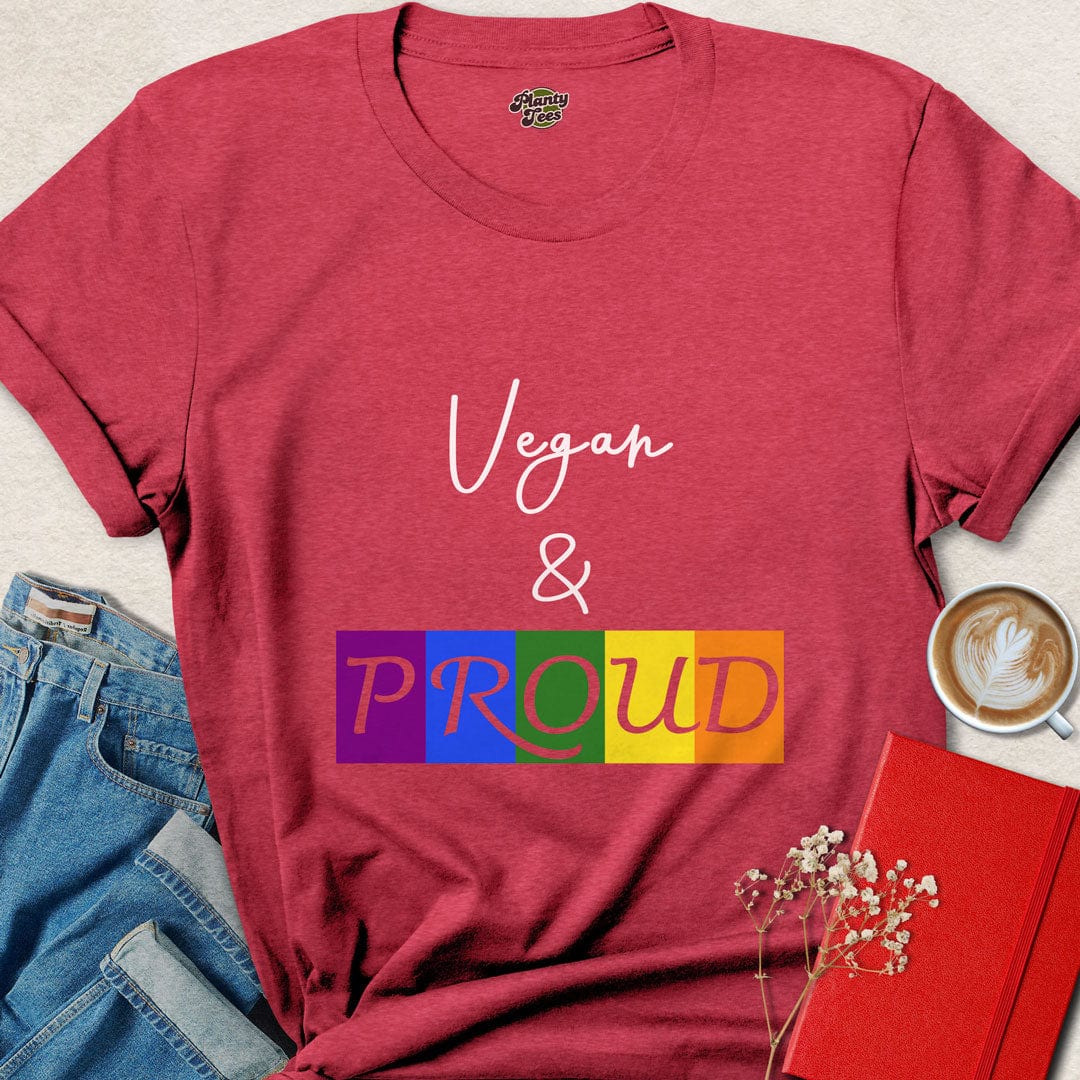 Vegan & Proud Rainbow T-Shirt