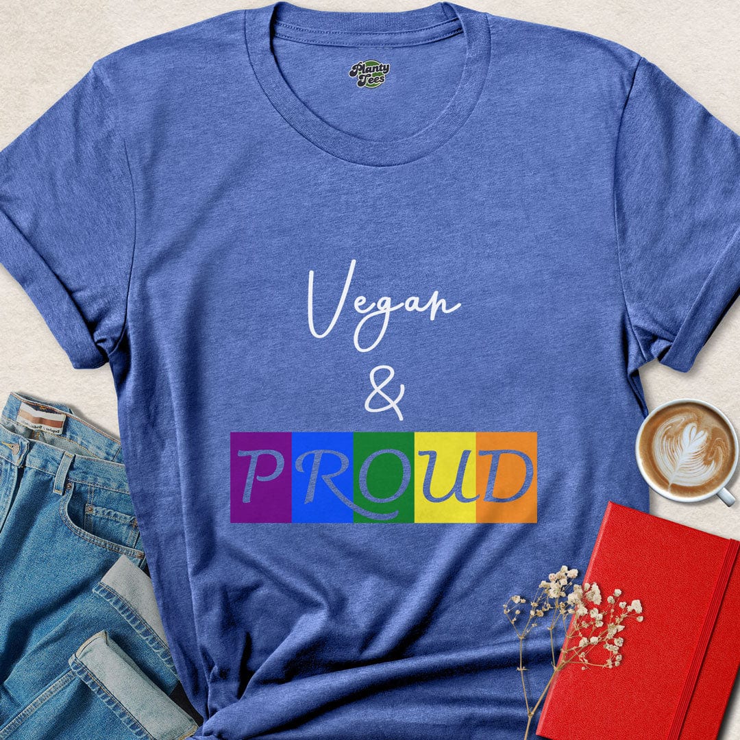 Vegan & Proud Rainbow T-Shirt