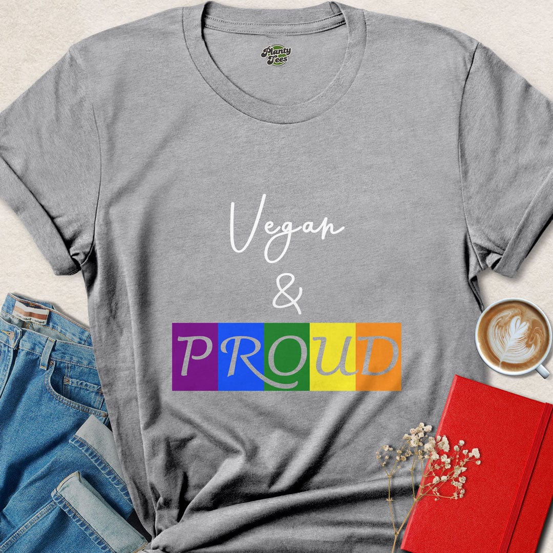 Vegan & Proud Rainbow T-Shirt