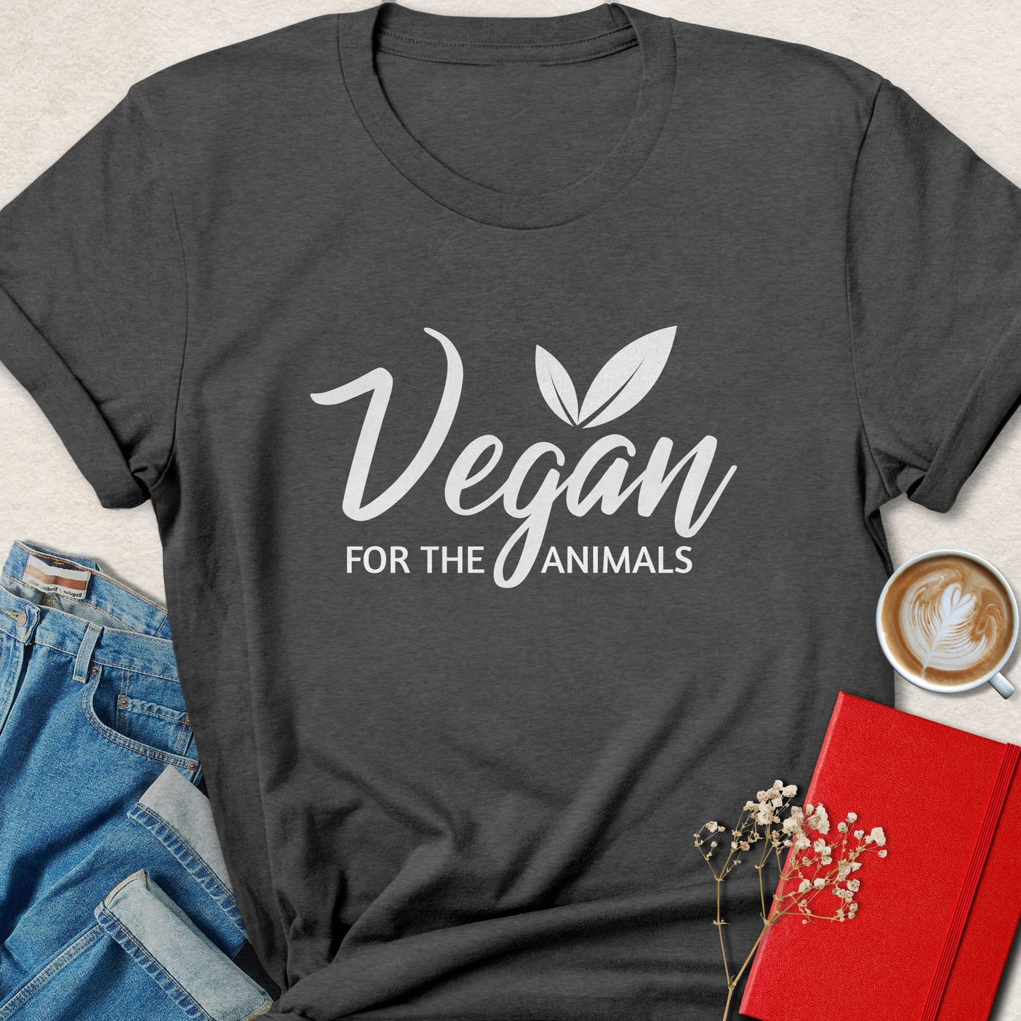 Vegan for the Animals Script T-Shirt