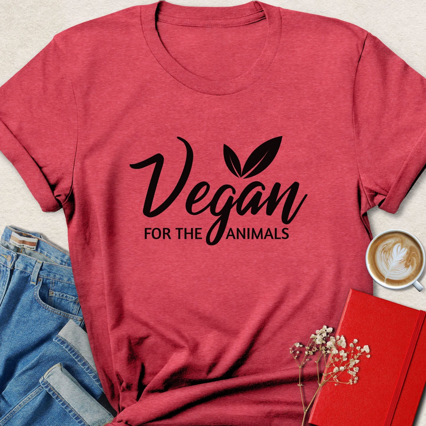 Vegan for the Animals Script T-Shirt