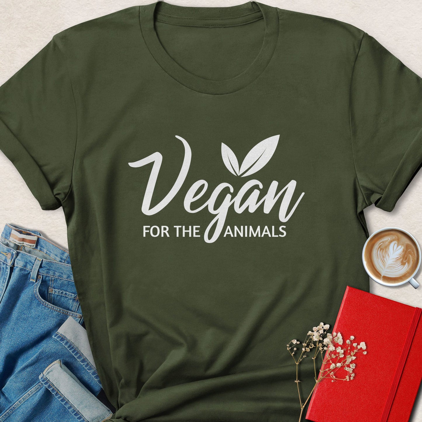 Vegan for the Animals Script T-Shirt